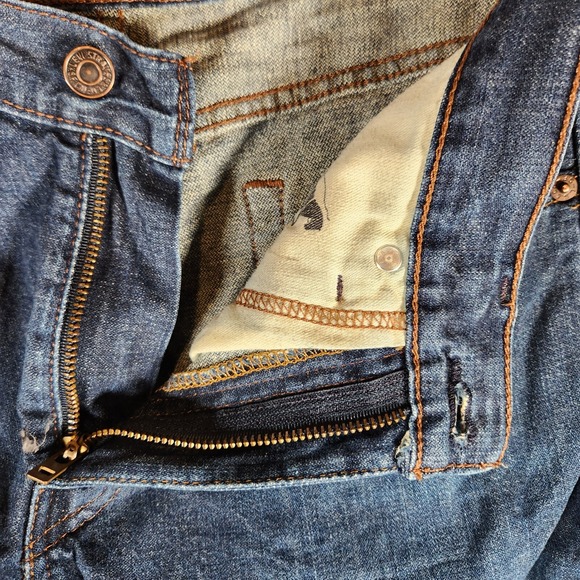 Levi's 514 Jeans Men's 33X33 (Tag 31X32) Slim‎ Straight Blue Pre-Owned - Picture 6 of 16